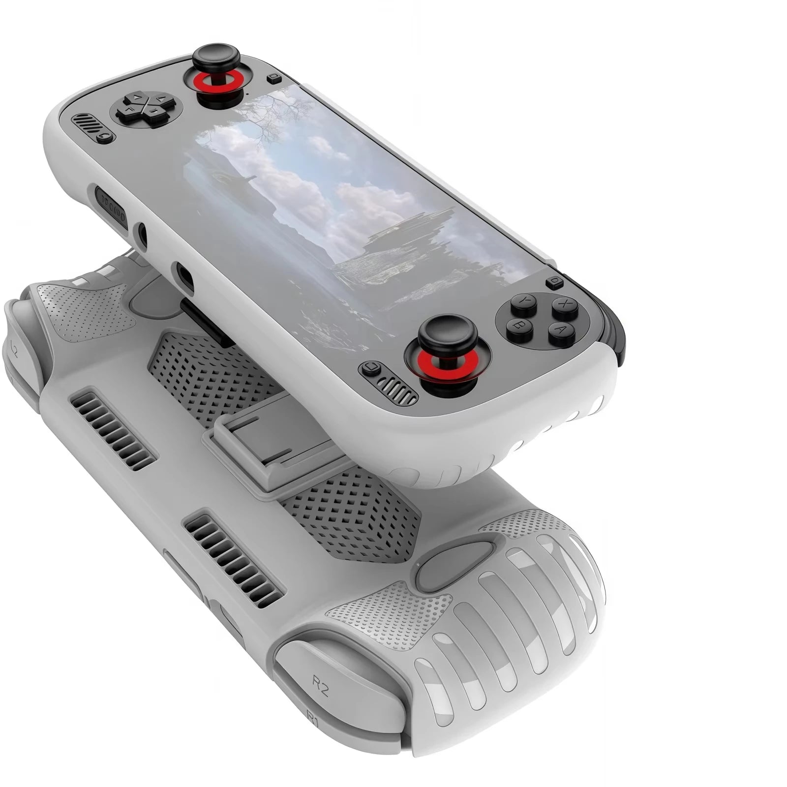 For AYN Odin 3 Game Console Case with Kickstand Anti-Slip Grips for TPU Handheld Game Host Soft Shell Protective Cover