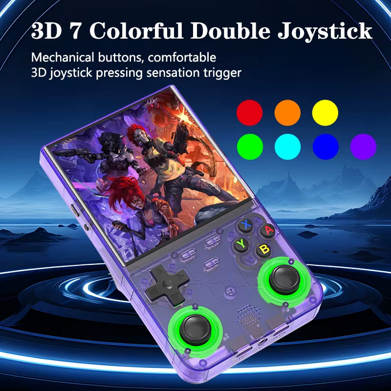 4 Inch R36 Ultra Retro Gaming Handheld Console with IPS Display 720*720 Open Source System Built-In Wifi Kids Gift