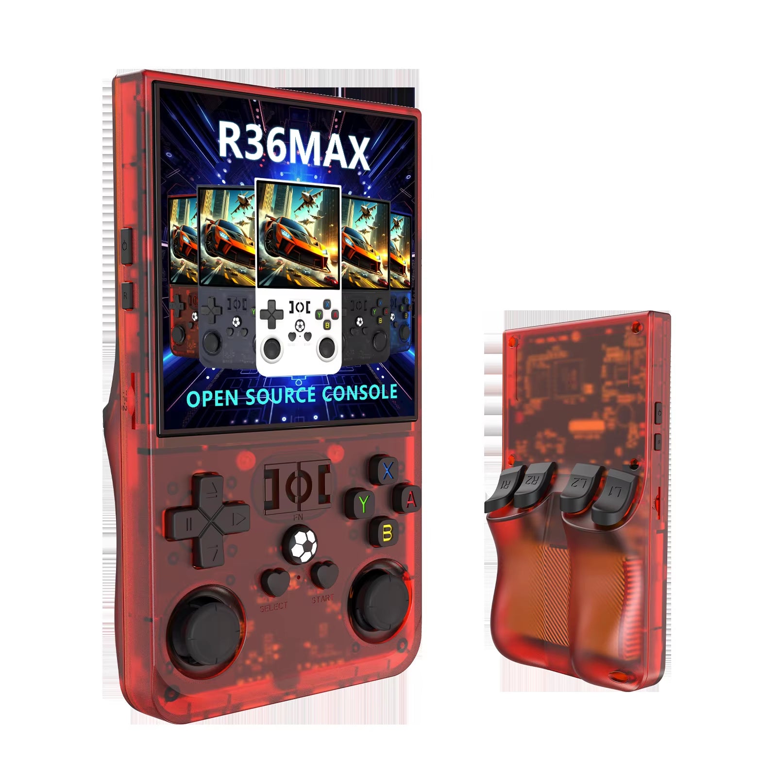 R36 Max Handheld Game Console 64G 15000 Games Stroge Bag 4 Inch Screen Retro Classic Portable Handheld Video Game Console
