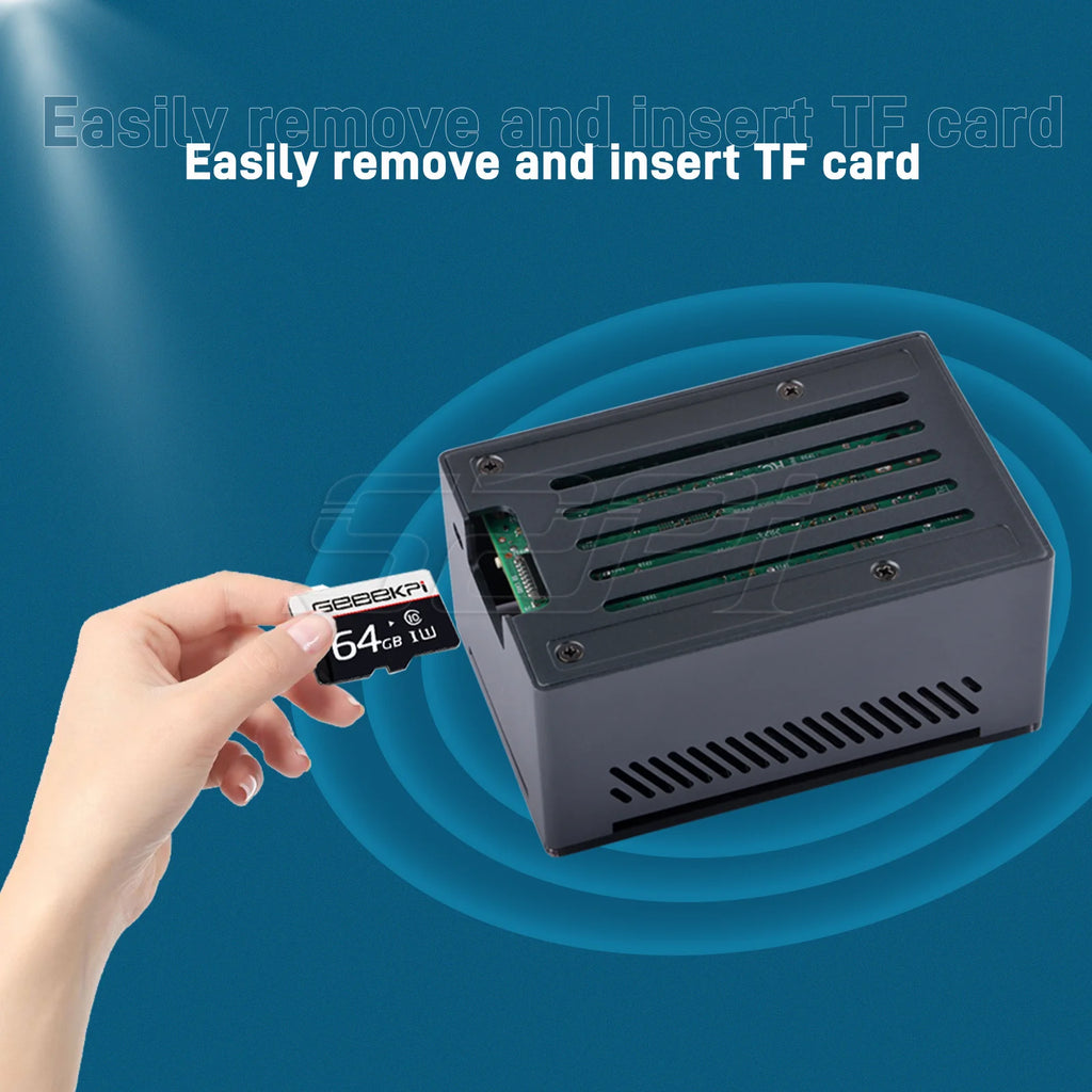 Raspberry Pi 5 Case with Raspeberry Pi Offical Cooling Fan Raspberry Pi 5 Aluminum Case with Cooling Fan