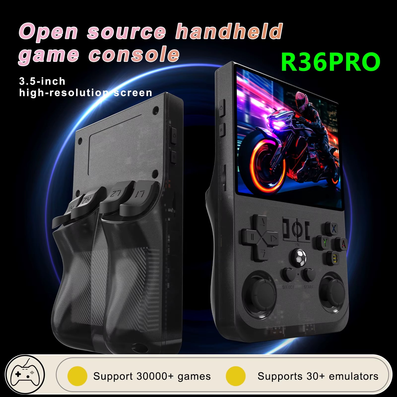 2025 R36 Pro 720*720 Resolution Hand Held Game Console TV Classic Portable R36S Handheld Retro Game Console R36S 128Gb