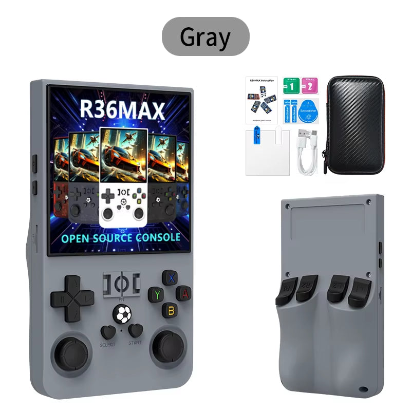 R36 Max Handheld Game Console 64G 15000 Games Stroge Bag 4 Inch Screen Retro Classic Portable Handheld Video Game Console