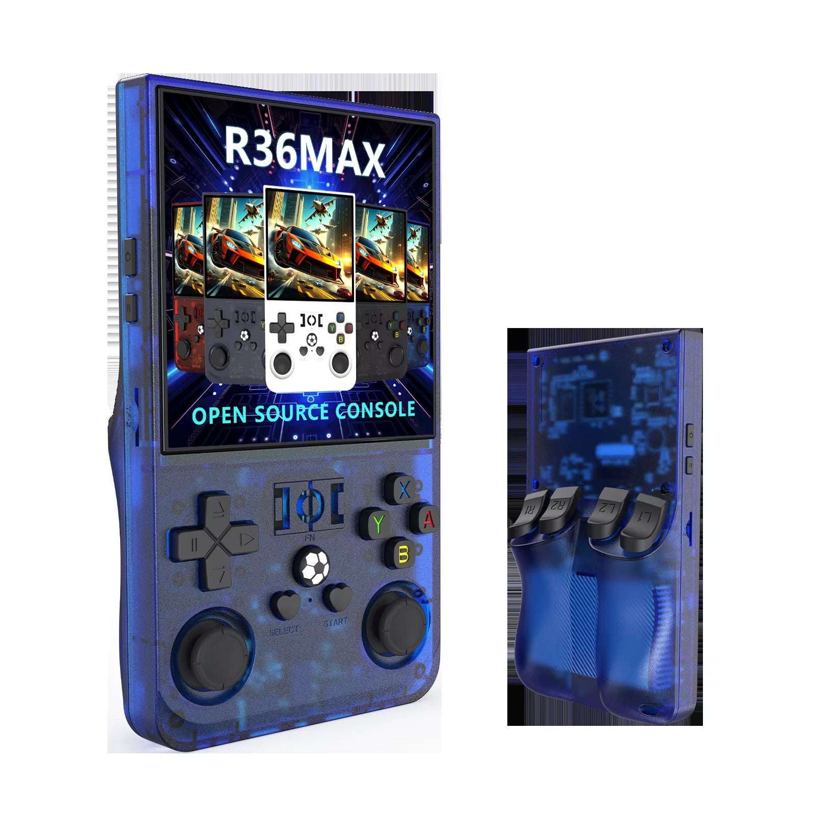 R36 Max Handheld Game Console 64G 15000 Games Stroge Bag 4 Inch Screen Retro Classic Portable Handheld Video Game Console