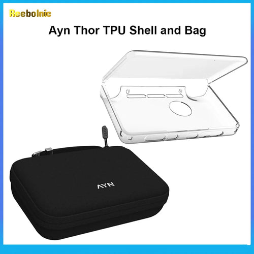 Ayn Thor TPU Shell and Black Bag for Dual Screen Flip Game Console AYN THOR Official Accessories Storage Bag Portable