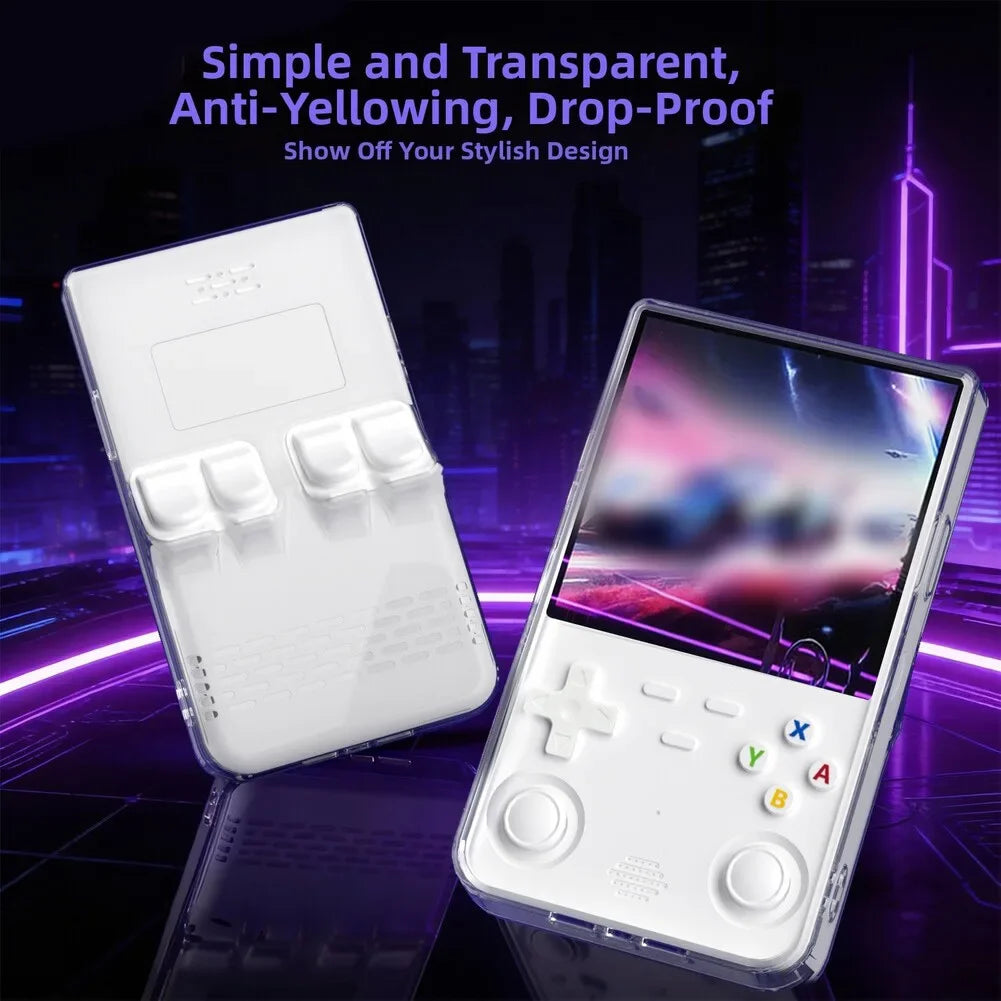 TOFON Protective Case for R36 Ultra Game Console Silicone Protective Cover Anti-Scratch Storage Screen Protection Film Accessori